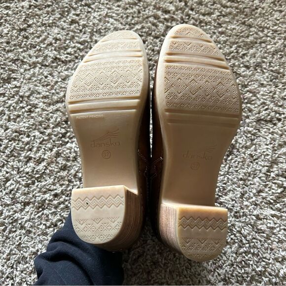 Dansko Harlene Brown Leather Booties Size 37 US 6-6.5 - Picture 8 of 11